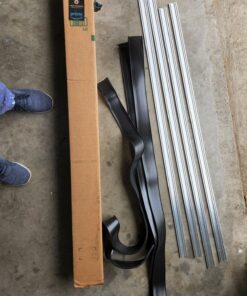 M-D Building Products 87668 18-Feet Universal Aluminum and Rubber Garage Door Bottom, Black 58 81LJXYZInyL