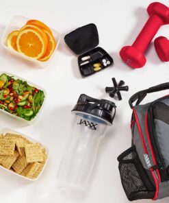 Fit & Fresh Jaxx Fit Pack Meal Prep Bag, Standard, Red & Black, Polyester 24 81LKd4IPaWL