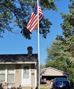 Sunnytech 2nd Generation Solar Flag Pole 20led Light, Brightest, Most Powerful, Longest Lasting & Most Flag Coverage, LED Downlight Light up Flag on Most 15 to 25Ft Flagpole, Upgraded Electric Circuit,White White 40 81LLHnV L L 1