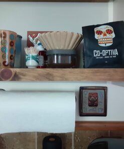 iDesign Orbinni Wall Mounted Metal Paper Towel Holder, Roll Organizer for Kitchen, Bathroom, Craft Room, Set of 1, Bronze 24 81LM7svXb2L