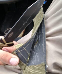 MTech USA – Fixed Blade Knife –Black Stainless Steel Blade, Green Cord Wrapped Handle, Full Tang, Includes Nylon Sheath - Hunting, Camping, Survival, Tactical, EDC – MT-528C, Small 34 81LMvUAj7HL