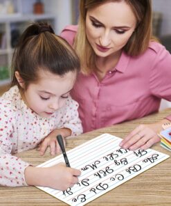 5 Pack Double Sided Whiteboards Lined Dry Erase Board for Kids Ruled Writing Board Handwriting Practice for Kids Small White Board Dry Erase Boards Lines 9x12 Student 5 Dry Erase Markers Included 31 81LOSmwJNiL