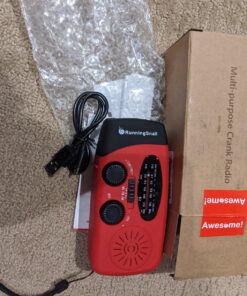 Emergency Hand Crank Radio with LED Flashlight for Emergency, AM/FM NOAA Portable Weather Radio with 2000mAh Power Bank Phone Charger, USB Charged & Solar Power for Camping, Emergency 44 81LPO2lFeFL