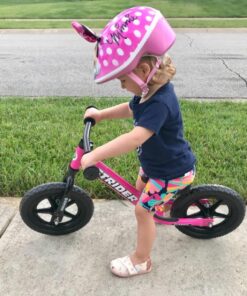 Strider 12” Classic Bike - No Pedal Balance Bicycle for Kids 18 Months to 3 Years - Includes Built-In Footrest, Handlebar Grips & Flat-Free Tires Pink 27 81LPXZqoR6L