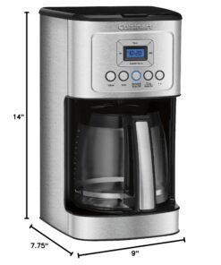 Cuisinart Coffee Maker, 14-Cup Glass Carafe, Fully Automatic for Brew Strength Control & 1-4 Cup Setting, Stainless Steel, DCC-3200P1 Standard Packaging 33 81LPjV4bNxL