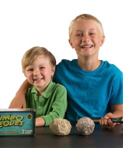 Break Open 2 Jumbo Geodes– Break Your Own Large Geode with Crystals, Earth Science Kit for Kids to Learn Geology, Gifts for Rock Collectors, Cool Rocks for Boys and Girls 34 81LPz4ERSTL