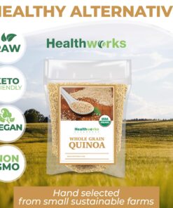 Healthworks Quinoa White Whole Grain Raw Organic (80 Ounces / 5 Pounds) | Protein, Fiber & Iron | Peruvian Origin | Rice & Pasta Substitute 18 81LQ9qgPOLL