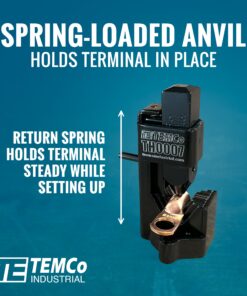 TEMCo Hammer Lug Crimper Tool - Crimps 8 AWG to 4/0 Battery & Welding Cables (Workbench-Mountable) 28 81LQPMrJmoL