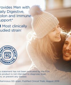 Renew Life Men's Care Probiotic Capsules, Supports Mens Digestive, Colon, Immune and Respiratory Health, L. Rhamnosus GG, Dairy, Soy and gluten-free, 90 Billion CFU, 30 Count 15 81LRRb8gWL