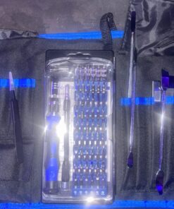 80 IN 1 Professional Computer Repair Tool Kit, Precision Screwdriver Set with 56 Bits, Magnetic screwdriver set Compatible for Laptop, PC, MacBook, Tablet, iPhone, PS4, and Other Electronic Repair Blue 45 81LRikQ4NoL