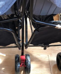 Dream On Me Volgo Twin Umbrella Stroller in Gray, Lightweight Double Stroller for Infant & Toddler, Compact Easy Fold, Large Storage Basket, Large and Adjustable Canopy 56 81LRonxeMaL 1