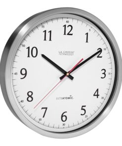 La Crosse Technology 404-1235UA-SS 14 Inch UltrAtomic Analog Stainless Steel Wall Clock 26 81LSHBfw0OL