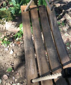 Pellor Wood Tree Swing Seat,Indoor Outdoor Rope Wooden Swing Set for Children Adult Kids 17.7x7.9x0.6 inch Burlywood 33 81LTUEZVemL