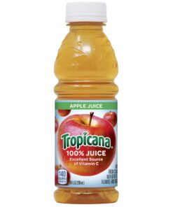 Tropicana 100% Juice, Apple Juice, 10 fl oz (Pack of 24) - Real Fruit Juices, Vitamin C Rich, No Added Sugars, No Artificial Flavors 10 Fl Oz (Pack of 24) 20 81LTcJcCyFL