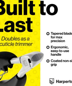 Harperton Podiatrist Toenail Clippers, Heavy-Duty Grooming Tool, Precision Nail Clipper for Thick or Ingrown Toenails, Stainless Steel, Black Toenail Clipper 35 81LTr1jt6HL