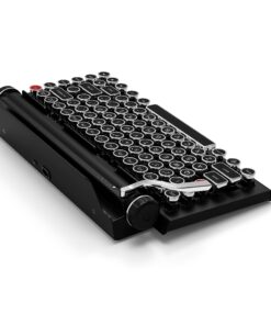 QWERKYTOYS Qwerkywriter S Typewriter Inspired Retro Mechanical Wired & Wireless Keyboard with Tablet Stand 21 81LTvt i63L 1