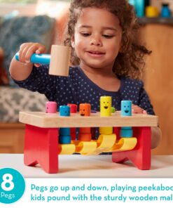 Melissa & Doug Deluxe Pounding Bench Wooden Toy With Mallet - STEAM Toddler Toy 22 81LUbBEioiL
