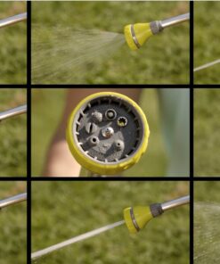 The Relaxed Gardener Watering Wand - 15" Garden Hose Nozzle Sprayer 8 Adjustable Spray Patterns and Thumb Control Shut Off Valve 24 81LXuFMSVFL