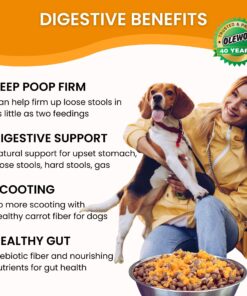 Olewo Original Carrots for Dogs – Fiber for Dogs Keep Poop Firm, Digestive Dog Food Topper, Skin & Coat Support, Dehydrated Whole Food Dog Multivitamin, Gut Health for Dogs, 2.2 lbs 2.2 Pounds 26 81LYUOp6DnL