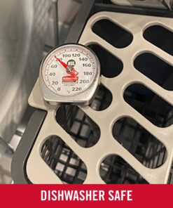 Rubbermaid Commercial Products Food/Meat Instant Read Thermometer, Pocket Size, Dishwasher Safe, Red, For Meat/Food Cooking and Grilling/Oven 18 81LYjzW2xoL