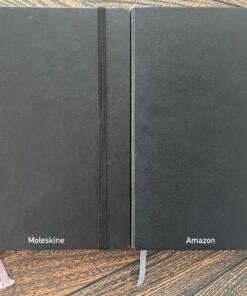 Amazon Basics Classic Notebook, Line Ruled, 240 Pages, Black, Hardcover, 5 x 8.25-Inch 48 81LZ64eodL