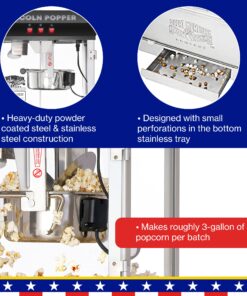 Great Northern Popcorn Black Bar Style Lincoln 8 Ounce Antique Popcorn Machine (Bar Style) Machine Only 35 81La9tXbq0L