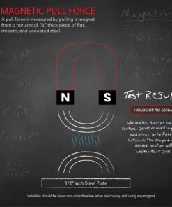 Master Magnetics 7580 Magnetic Hook Organizer Rotating Swing Hook 65 Pound Pull Force 1.47Diameter 0.54Thick Black 32 81LaxNBeeaL