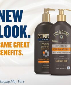 Gold Bond Men's Essentials Everyday Moisture Daily Body & Hand Lotion, 14.5 oz., With Vitamin C 12 81LcK wZWL