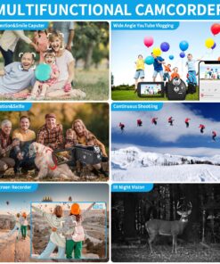 4K Video Camera Camcorder, 30MP UHD Wifi IR Night Vision Video Recorder with IR Flashlight, Vlogging Camera for YouTube Filming, 30X Digital Zoom Touch Screen Video Camera with Remote, Wide Angle 46 81LcbQltOhL