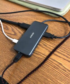 Anker USB C Hub Adapter, PowerExpand+ 7-in-1 USB C Hub, with 4K USB C to HDMI, 60W Power Delivery, 1Gbps Ethernet, 2 USB 3.0 Ports, SD and microSD Card Readers, for MacBook Pro and Other Laptops 41 81Le32eW9L