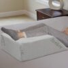 InteVision Ortho Bed Wedge Pillow with a, Removable Cover (8" x 21" x 24") - Post Surgery Elevating Leg Rest Pillow with Memory Foam Top - Provides Relief for Back, Hip and Knee Pain