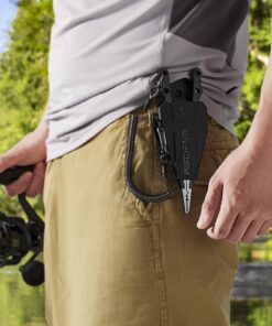 Piscifun Fishing Pliers, Saltwater Fishing Pliers with Split Ring, Fish Hook Remover, Corrosion Resistance Fly Fishing Pliers with Braid Cutters, Sheath and Lanyard, Fishing Gear Gifts for Men Black Nylon Sheath 25 81LgDbhu dL