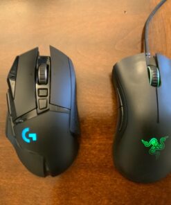 Logitech G502 Lightspeed Wireless Gaming Mouse with Hero 25K Sensor, PowerPlay Compatible, Tunable Weights and Lightsync RGB - Black 65 81LgM4GtepL