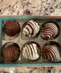 A Gift Inside Golden State Fruit Chocolate Covered Strawberries, 6 Dark, Milk & White Delight 6 Count (Pack of 1) 23 81LhMhljbLL