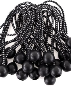 Kotap BB-6B Ball Bungee Cord, Heavy-Duty & Versatile, Indoor & Outdoor, Tarp Tie-Down, Organize & Secure, 6-Inch, Black, 25 Pack 6 Inch 25-Pack 26 81Ljj1lkErL