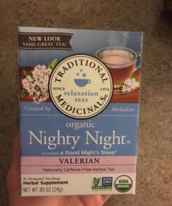 Traditional Medicinals Tea, Organic Nighty Night, Relax & Get a Good Night's Sleep, 96 Tea Bags (6 Pack) Passion flower 16 Count (Pack of 6) 13 81Lk WDvzL