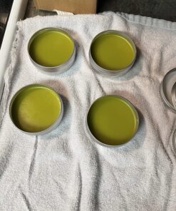 JOYWENG 24 Pack (2 Oz/60ml) Screw Top Round Aluminum Tin Cans, Metal Tin Storage Jar Containers with Screw Cap for Lip Balm, Cosmetic, Candles, Salve, Make Up, Eye Shadow, Powder, Tea 35 81Lk5 tqZaL