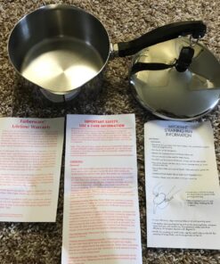 Farberware Classic Stainless Steel 1-Quart Covered Straining Saucepan, Silver Saucepan w/ Straining Lid (1 Quart) 23 81Lk9Dsz NL