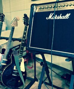 On-Stage RS7000 Tilt-Back Amp Stand (Setup for Guitar Combo Amplifiers and Speakers, 150 lb Capacity, Adjustable Height, Nonslip Rubber Arms and Feet, Portable, Folding, Steel, Black) 43 81LkAMSxYGL