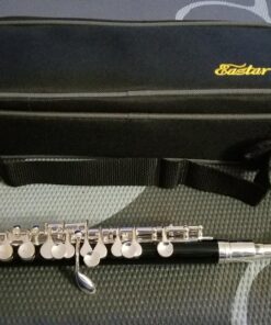 Eastar Piccolo Instrument for Beginners Students, Key of C Piccolo Flute, Resin, with Hard Case, Cleaning Rod, Cloth, Swab and Gloves, 2-Piece, Silver Plated Piccolo, Black, EPC-3S 17 81LkNGKDdFL