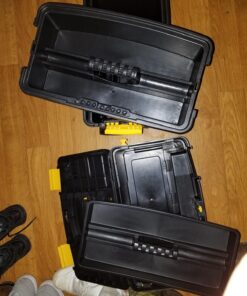 Rolling Tool Box with Wheels, Foldable Comfort Handle, and Removable Top – Toolbox Organizers and Storage by Stalwart 67 81Lm16QXb8L