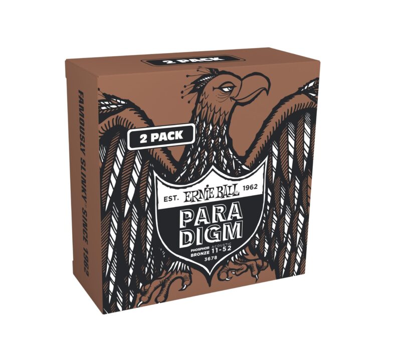 Ernie Ball Light Paradigm Phosphor Bronze Acoustic Guitar Strings Amazon Exclusive 2 Pack 11-52 (P03678) Light 11-52 2-Pack