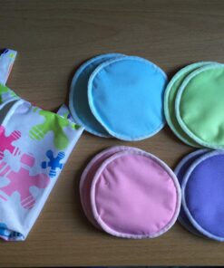 Washable Organic Bamboo Nursing Pads 8 Pack Colors (4 Pair) with Laundry Bag - Natural and Reusable, Ultra Soft, and Super Absorbent for The Ultimate Luxury Breast Pad - by Serenity Bamboo 12cm - Extra Thick Colors 35 81LqnsHxC1L