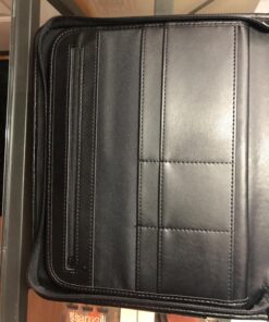 Samsill Professional Resume Padfolio with Secure Zippered Closure, 10.5 x 13 inches, Sleeve for 10.1 inch Tablet, 8.5 x 11 Notepad, Black Full Size 66 81LuGH8k8JL