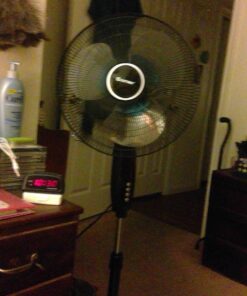 COSTWAY Pedestal Fan, Black-Double 3 Blades 34 81LvDSPRc8L