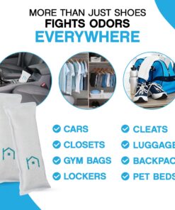 NonScents Shoe Deodorizer 1-Pack (2 Count) - Odor Eliminator, Air Freshener, Smell Absorber, Scent Remover for Shoes, Gym Bags, Soccer Cleats, Closets, Pet Area, Reusable - Shoe Deodorant 2 Count (Pack of 1) 23 81LvHJlYg4L