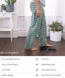 Greater Goods Digital Weight Bathroom Scale, Shine-Through Display, Accurate Glass Scale, Non-Slip & Scratch Resistant, Body Weight (Black) Basic, Black 25 81LvPWJPk L 3