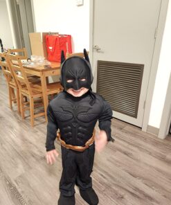 Rubie's Child's Dark Knight Rises Deluxe Muscle Chest Batman Costume with Mask, Small 26 81LvVqY9bL