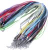 KONMAY Necklace Cord with Clasps for Pendant, 50pcs Mixed 17'' Layered Multi-Strands Voile Organza Ribbon Necklace Cord for Jewelry Making 11 81LvtEDjML