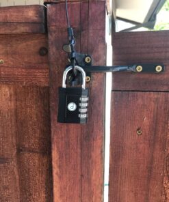 Padlock 4 Digit Combination Lock - for Gym School Locker, Outdoor Gate, Shed, Fence, and Storage, Combo Lock - Locker Lock- Weatherproof Metal - Keyless, Easy to Set, Resettable - Black 29 81Lw3X0z9VL